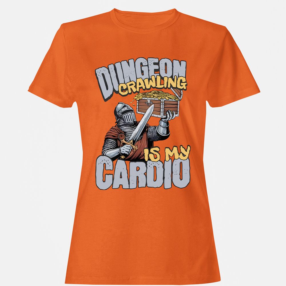 Dungeon Crawling Is My Cardio Women's T-Shirt - Orange - 11