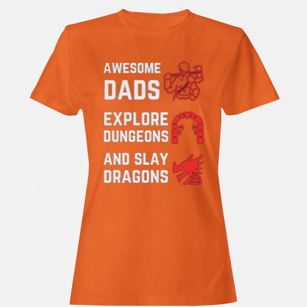 Awesome Dad Fathers Day Women's T-Shirt - Orange - 11
