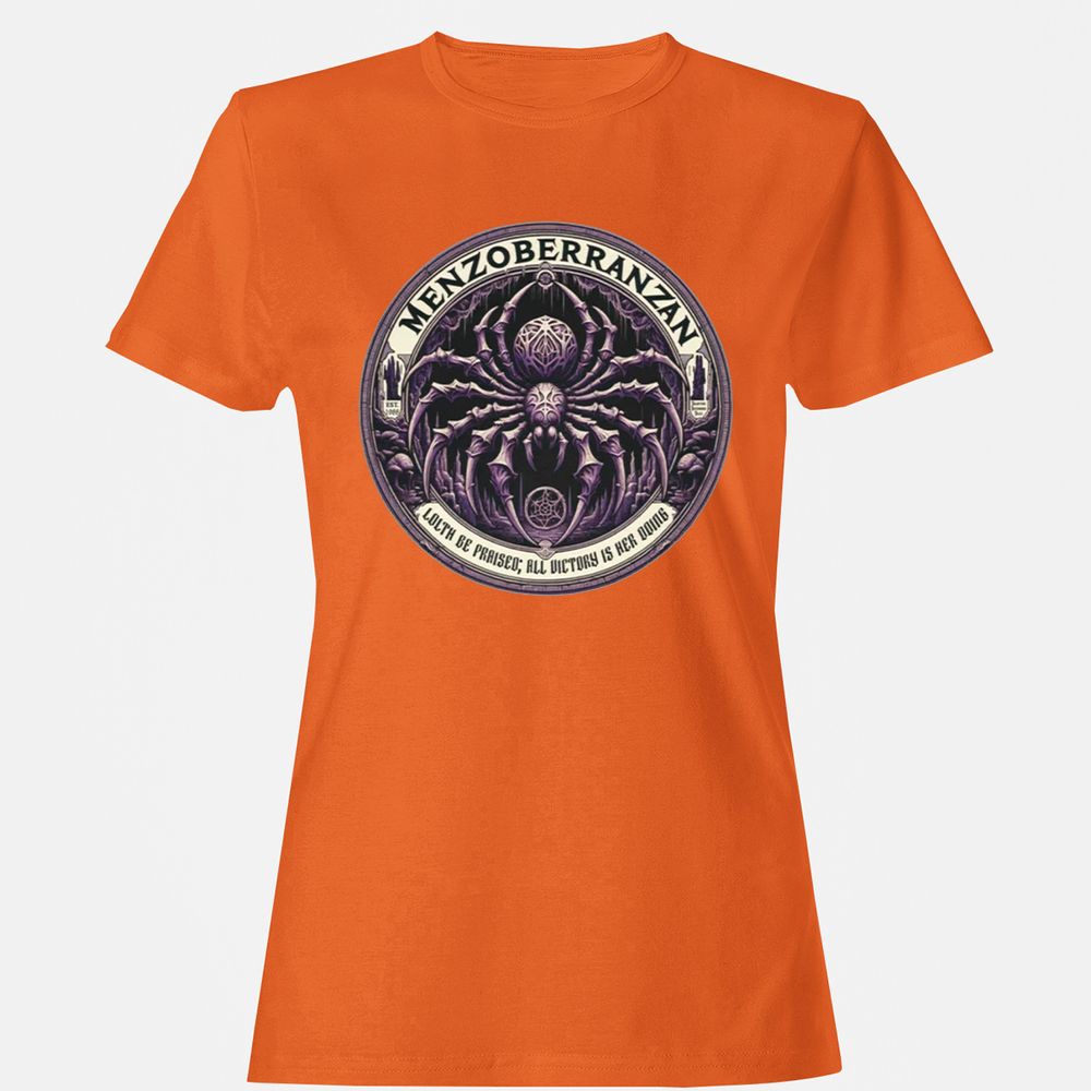 Menzoberranzan Lolth Be Praised Women's T-Shirt - Orange - 11