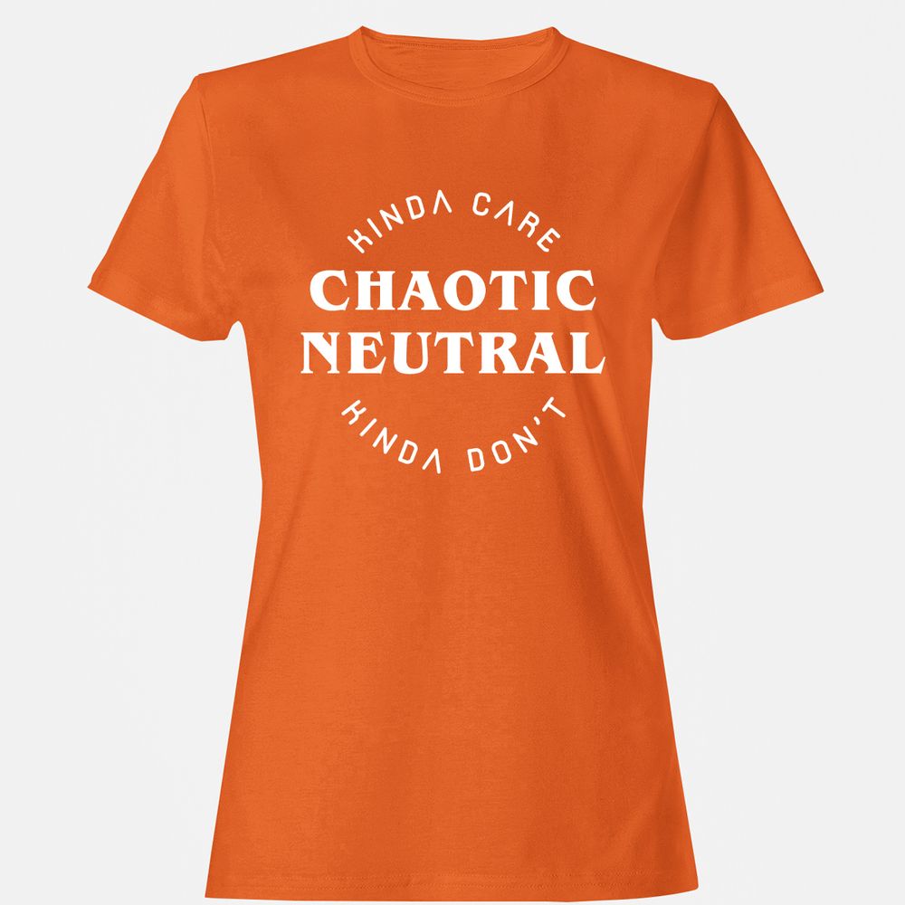 Chaotic Neutral Women's T-Shirt - Orange - 11