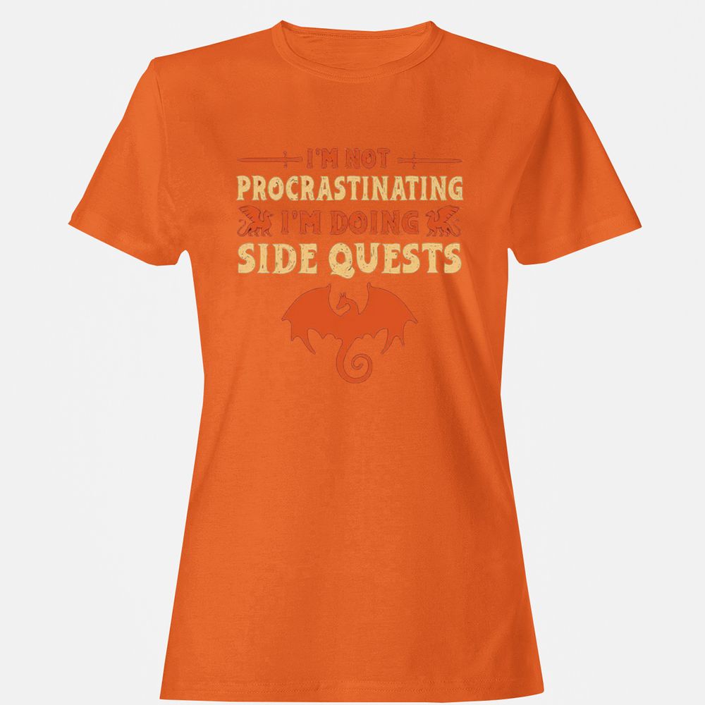 I'm Doing Side Quests Women's T-Shirt - Orange - 11