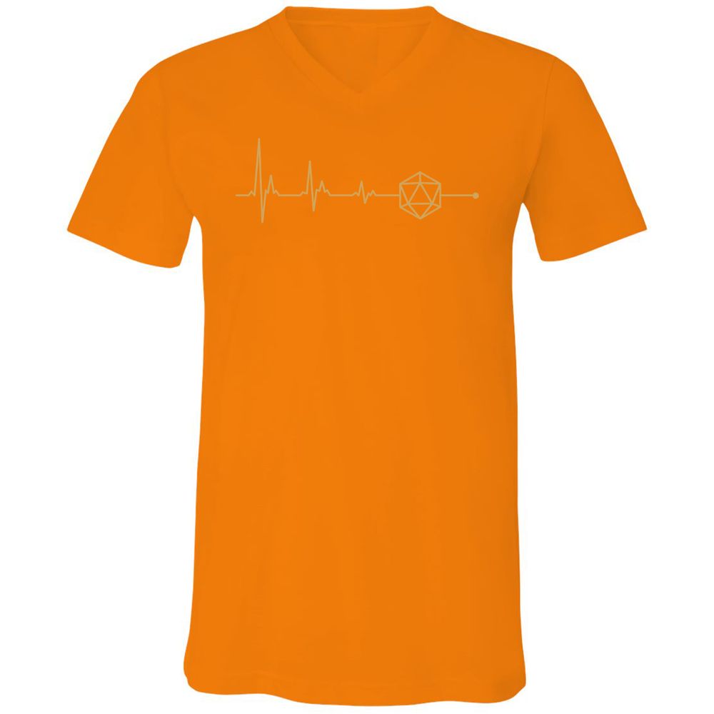 D20 Dice Is My Life Unisex V-Neck T-Shirt - Orange - 11