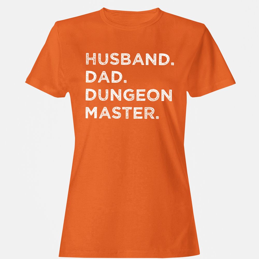 Husband Dad Dungeon Master Women's T-Shirt - Orange - 11