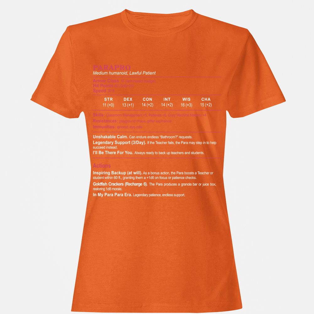 para Women's T-Shirt - Orange - 11