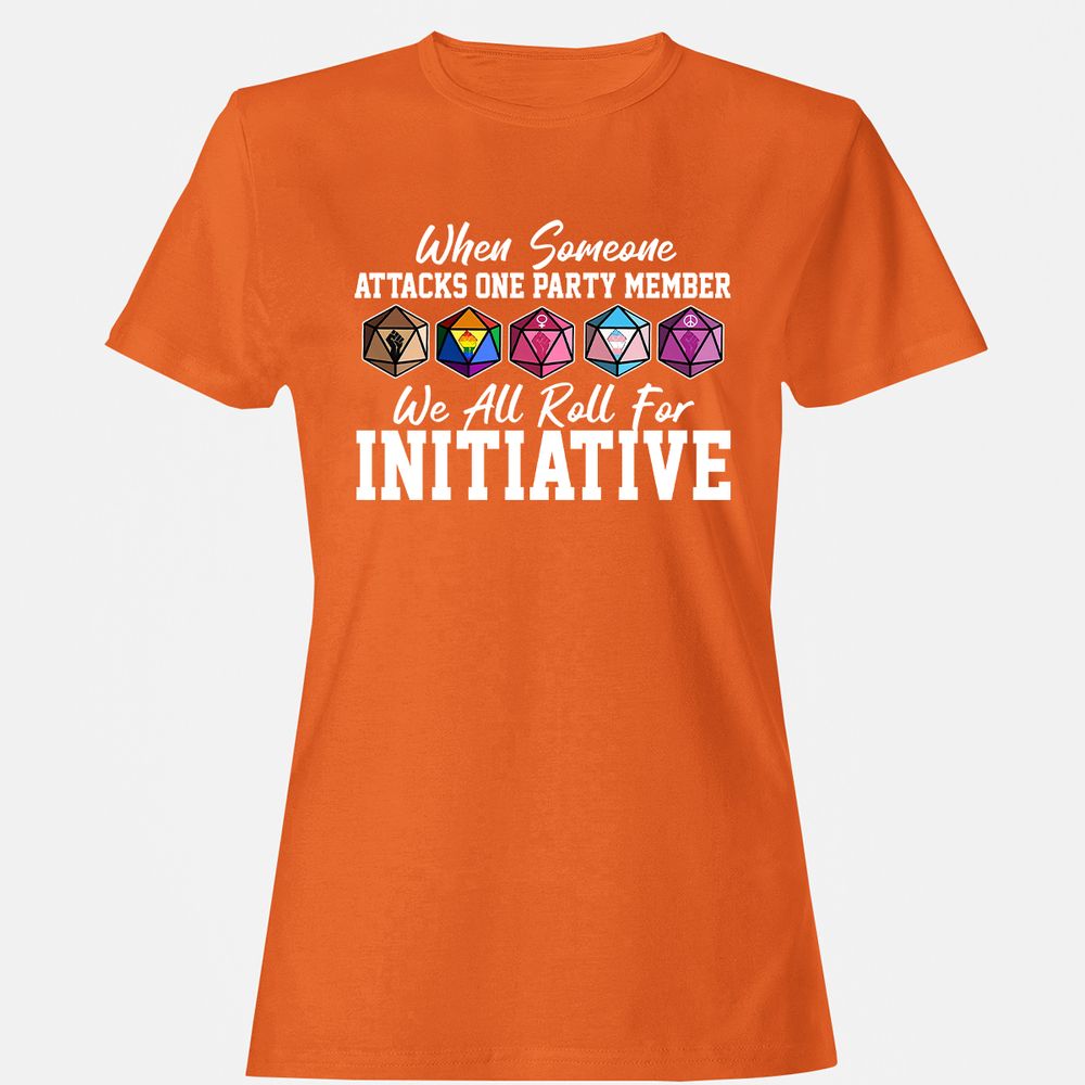 LGBT Roll For Initiative Women's T-Shirt - Orange - 11