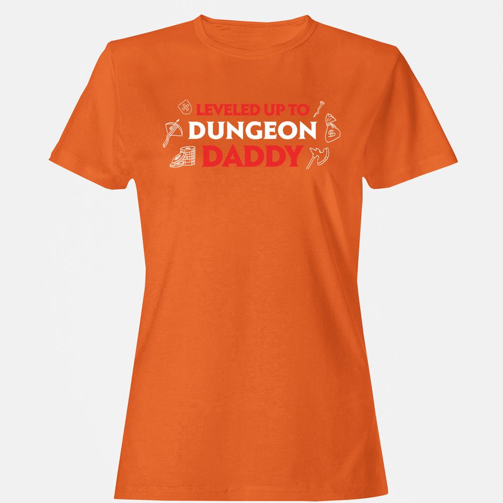 Leveled Up To Dungeon Daddy Women's T-Shirt - Orange - 11