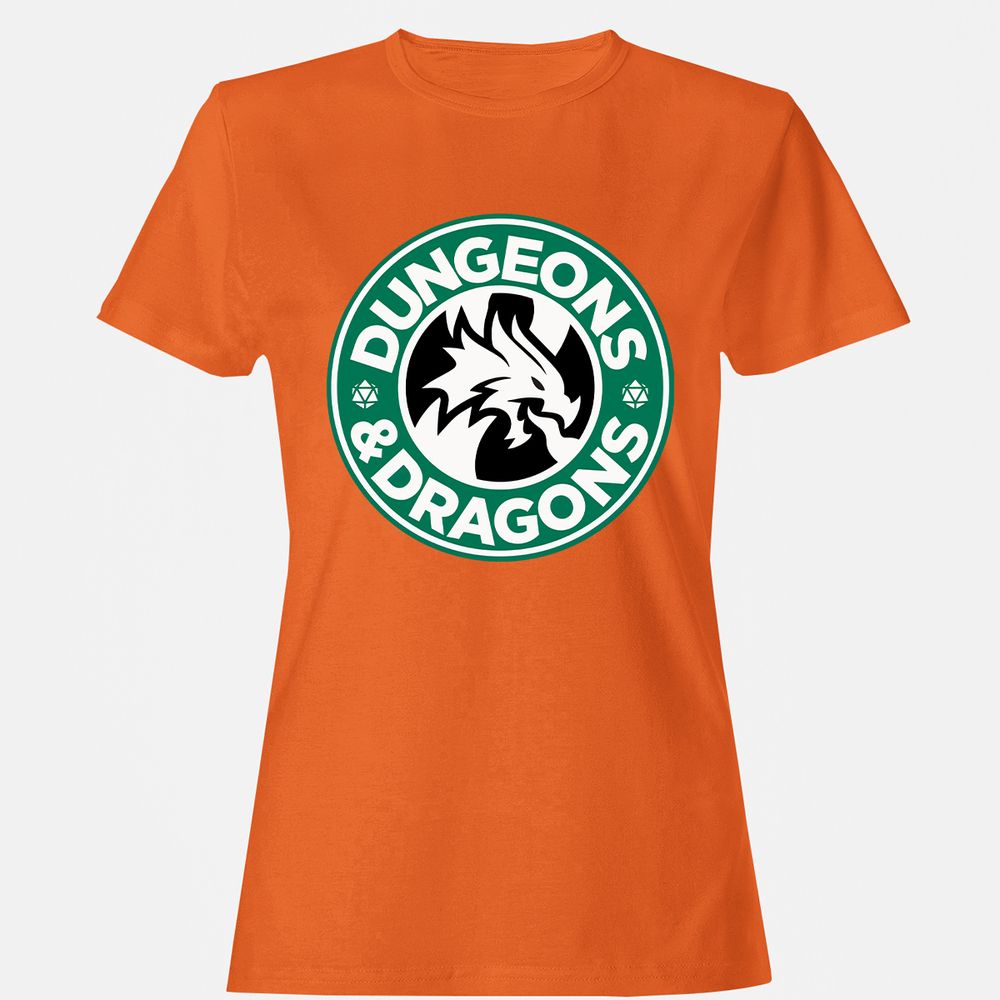 D&D Coffee Women's T-Shirt - Orange - 11