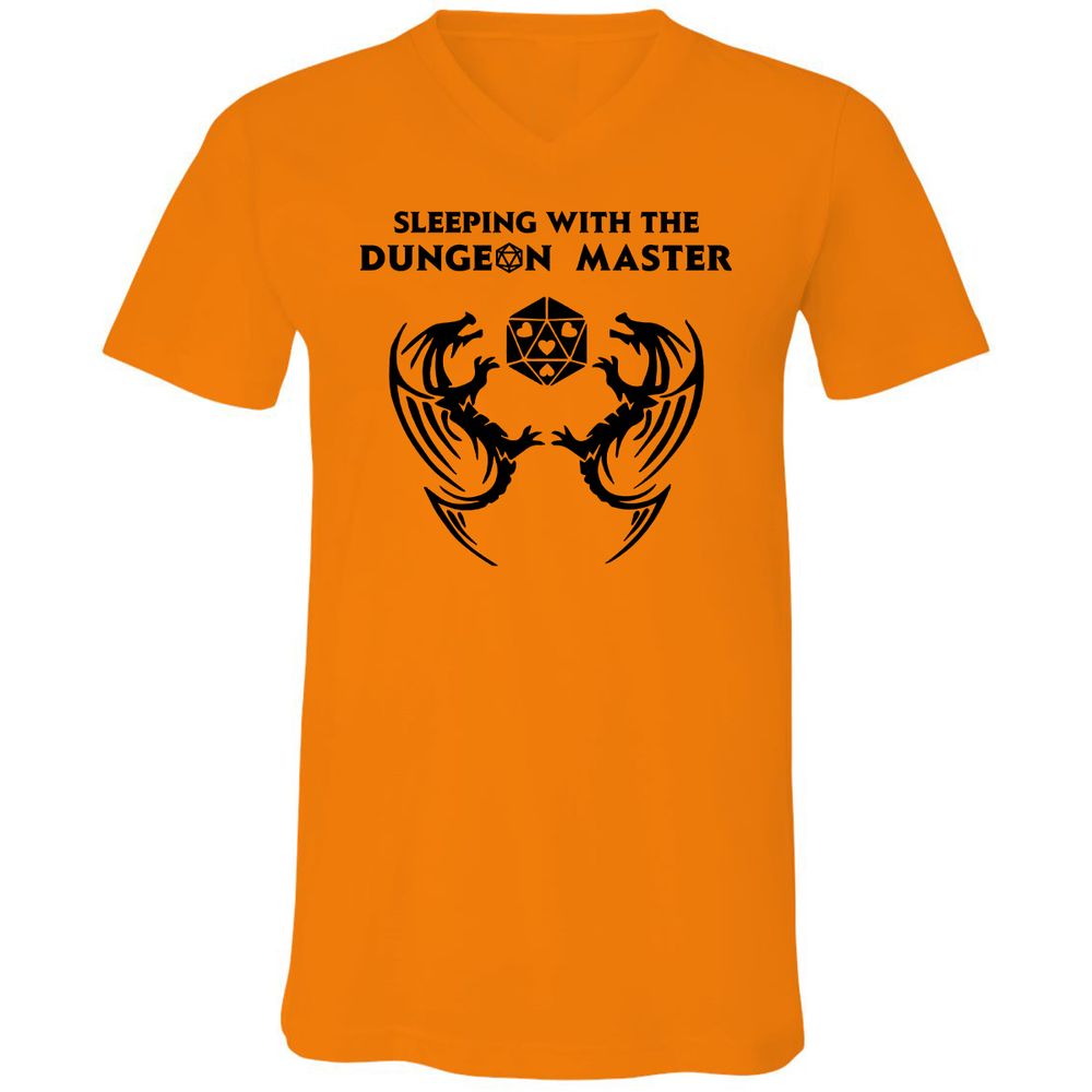 Sleeping With The DM Unisex V-Neck T-Shirt - Orange - 11