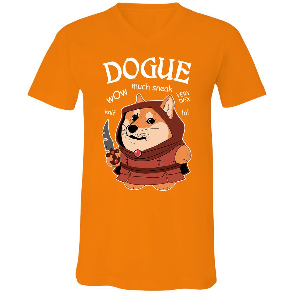 Dogue Class Unisex V-Neck T-Shirt - Orange - 11
