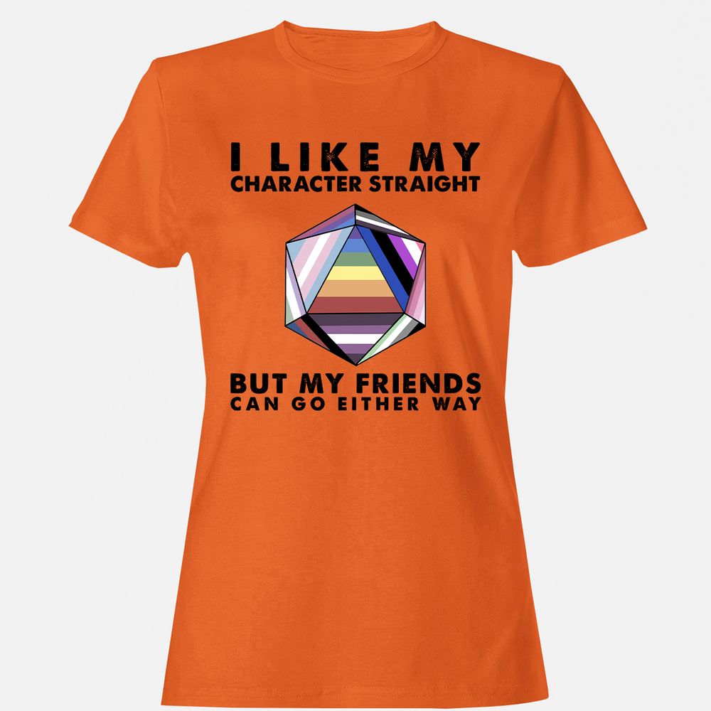 My Character Straight But Friends Can Go Either Way - Orange - 11