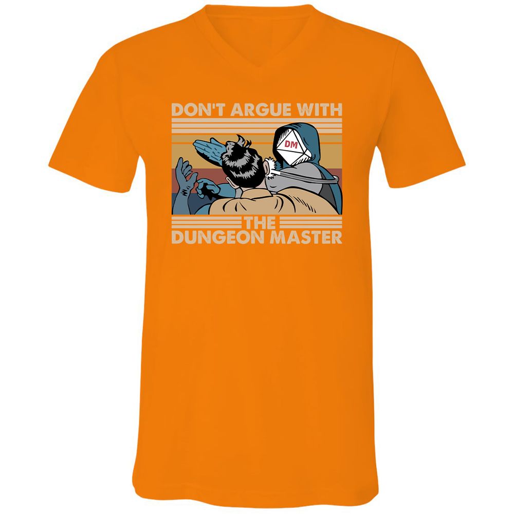 Don't Argue With The DM Unisex V-Neck T-Shirt - Orange - 11