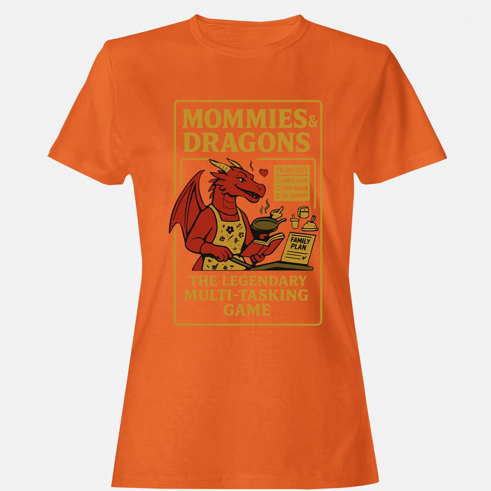 Mommies & Dragons Women's T-Shirt - Orange - 11