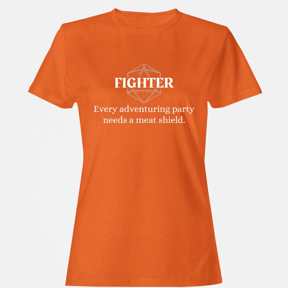 Fighter – Every Party Needs A Meat Shield Women's T-Shirt - Orange - 11