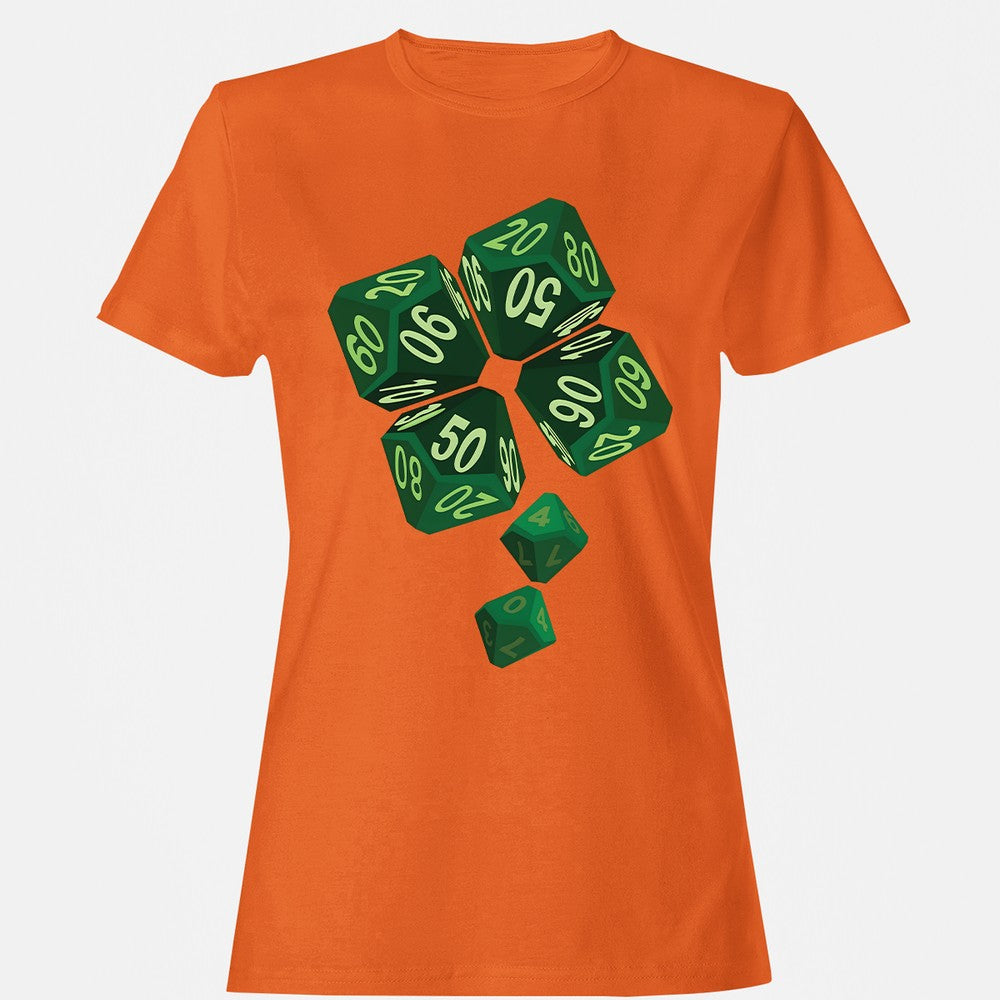 Dice Clover Women's T-Shirt - Orange - 11