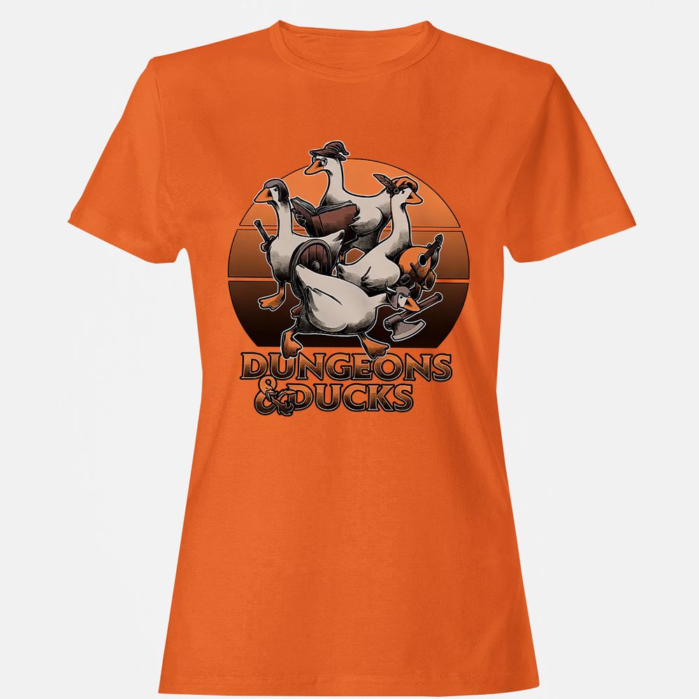 Dungeons And Ducks Women's T-Shirt - Orange - 11