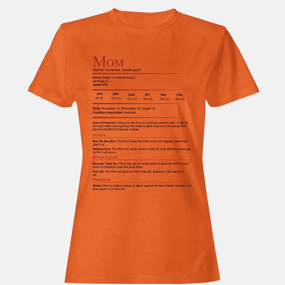 Mom Stats Women's T-Shirt - Orange - 11