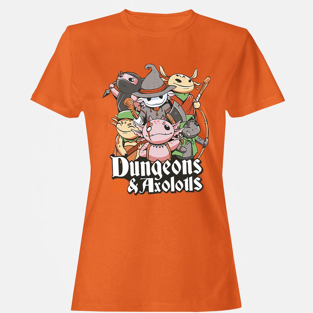 Dungeons And Axolotls Women's T-Shirt - Orange - 11