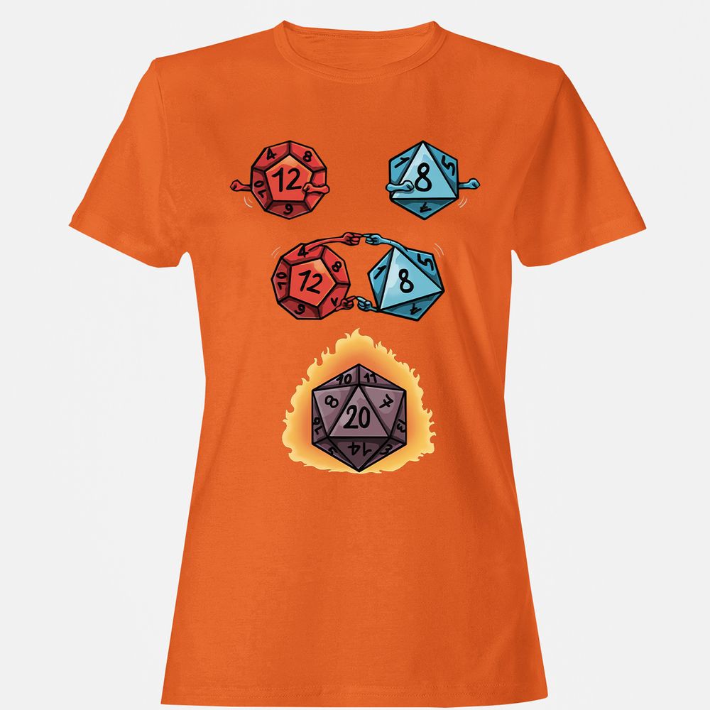 Dice Fusion RPG Women's T-Shirt - Orange - 11