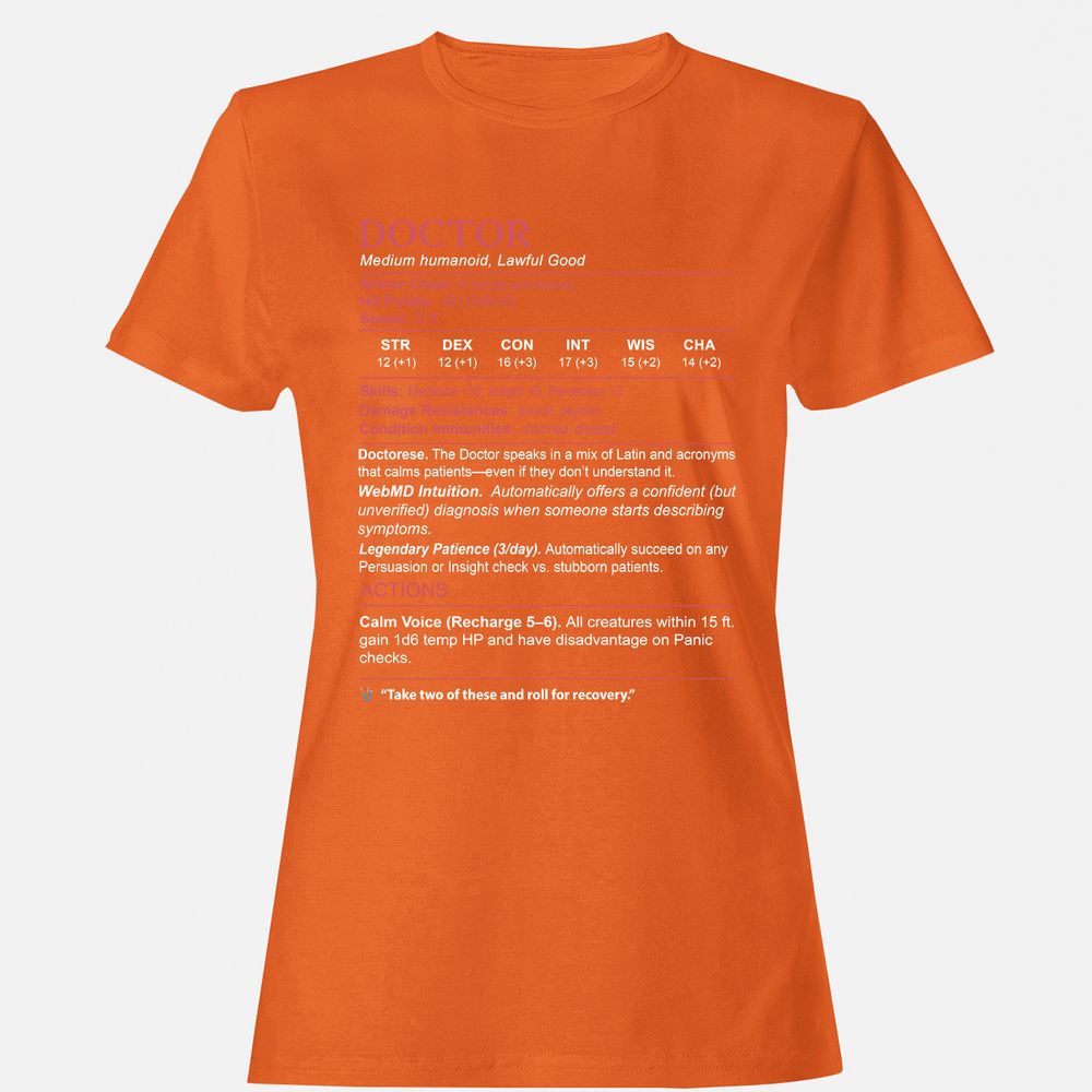 Doctor Stats Women's T-Shirt - Orange - 11