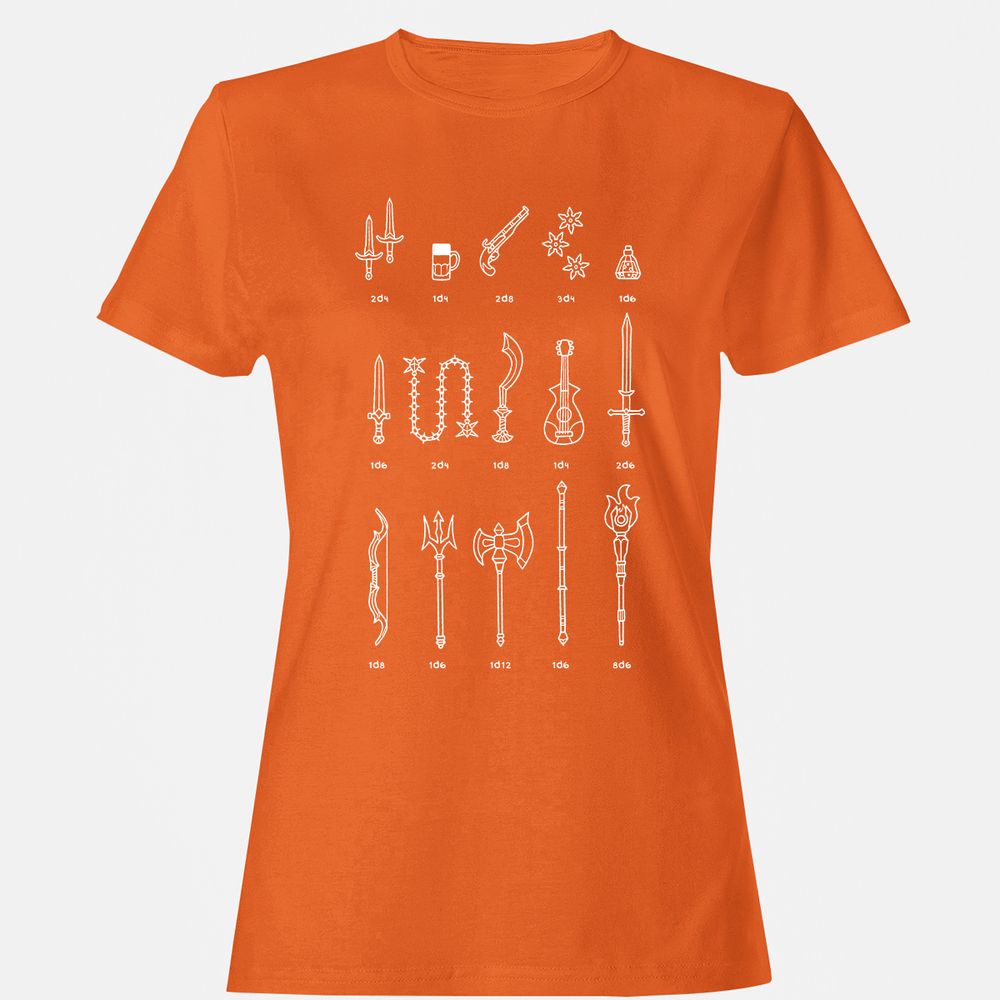 Damage Dealer RPG Women's T-Shirt - Orange - 11