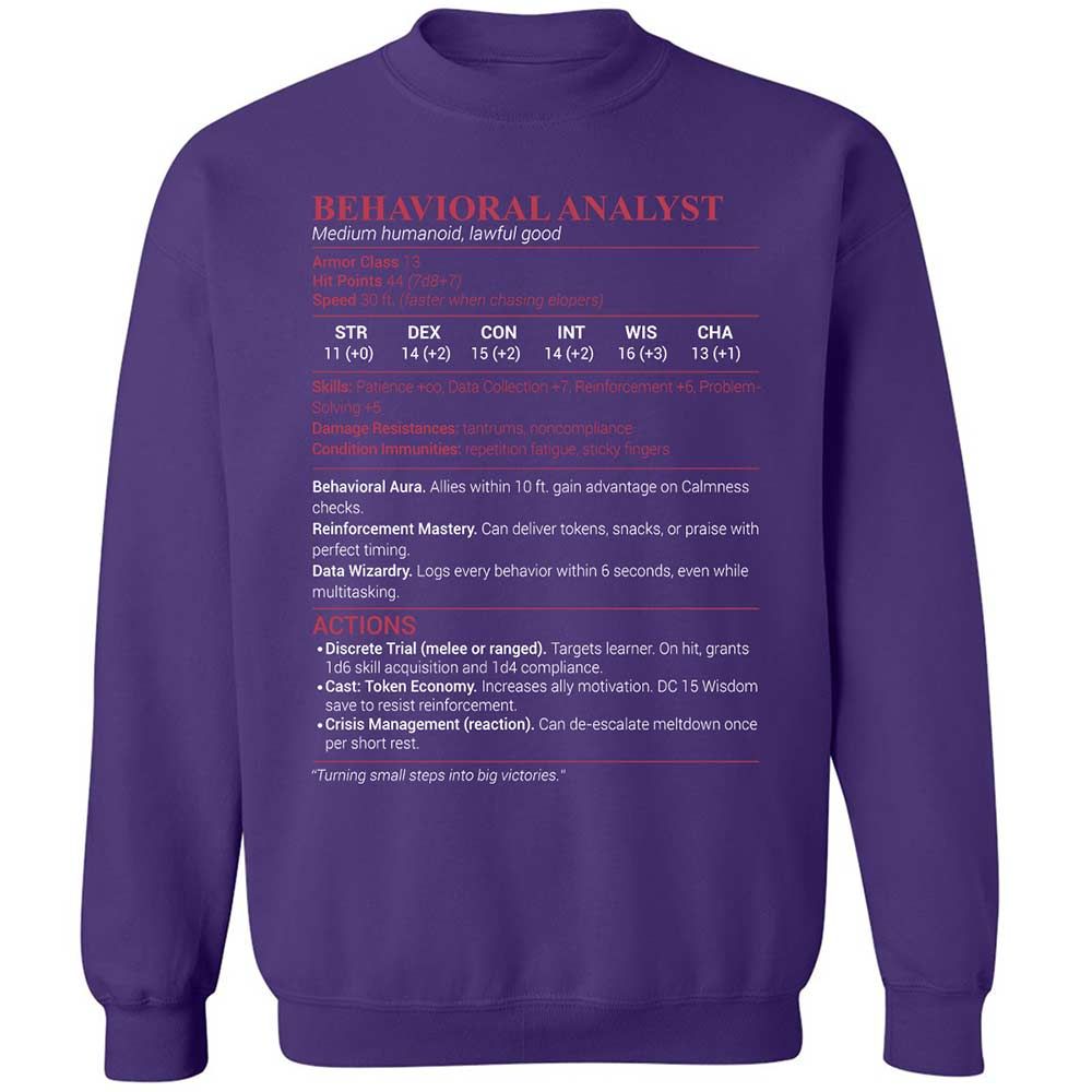 Behavioral Analyst - Purple - 11