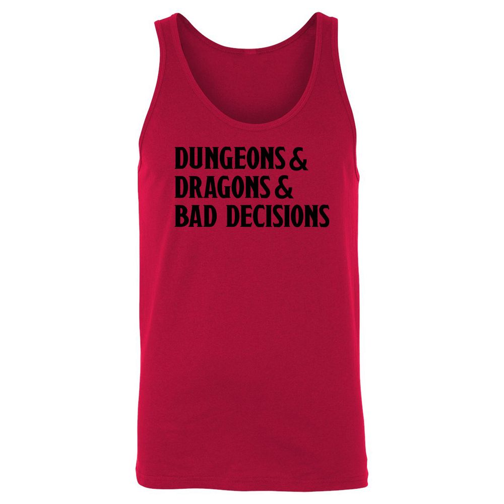 Bad Decisions Unisex Jersey Tank - Red - 11