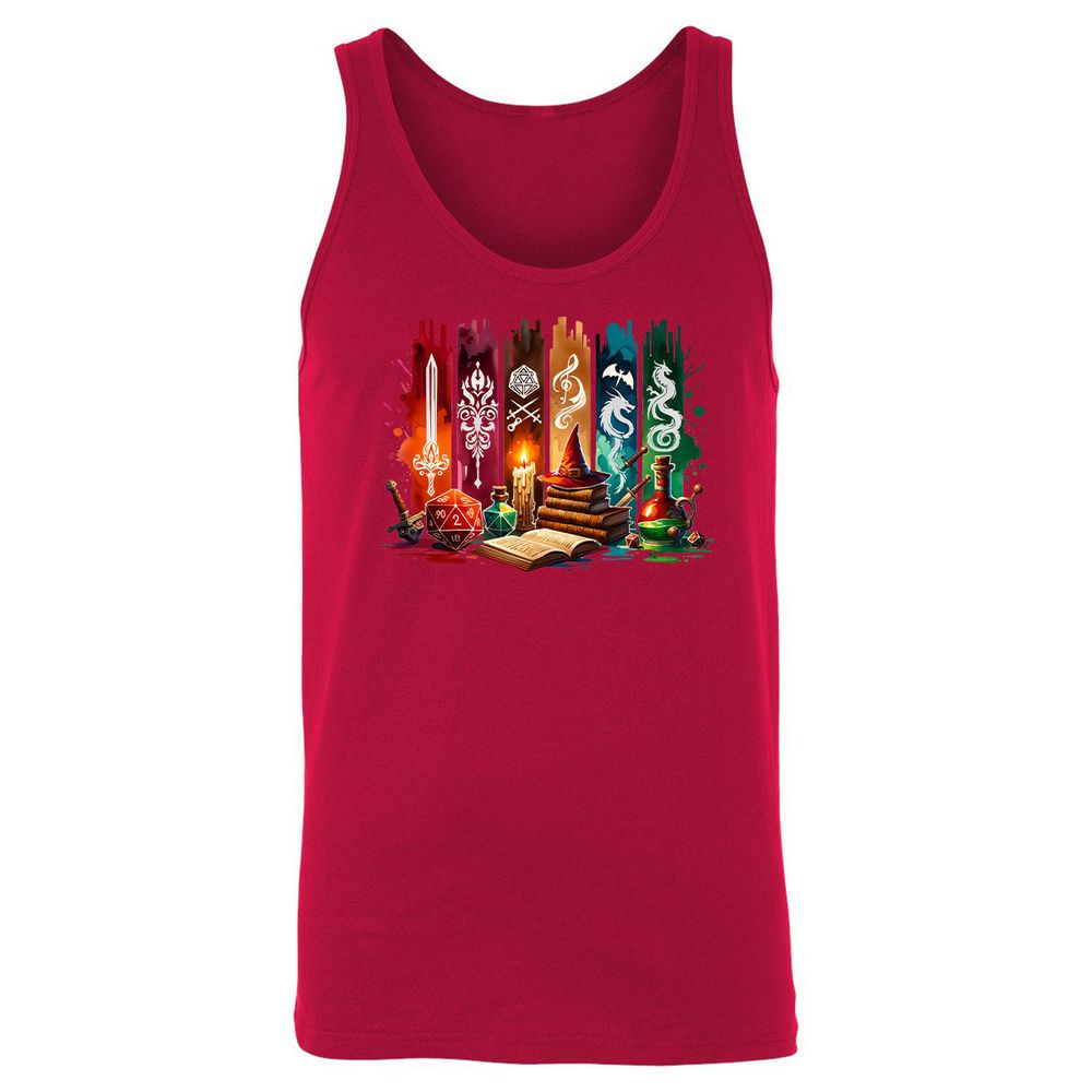 DnD Classes Unisex Jersey Tank - Red - 11