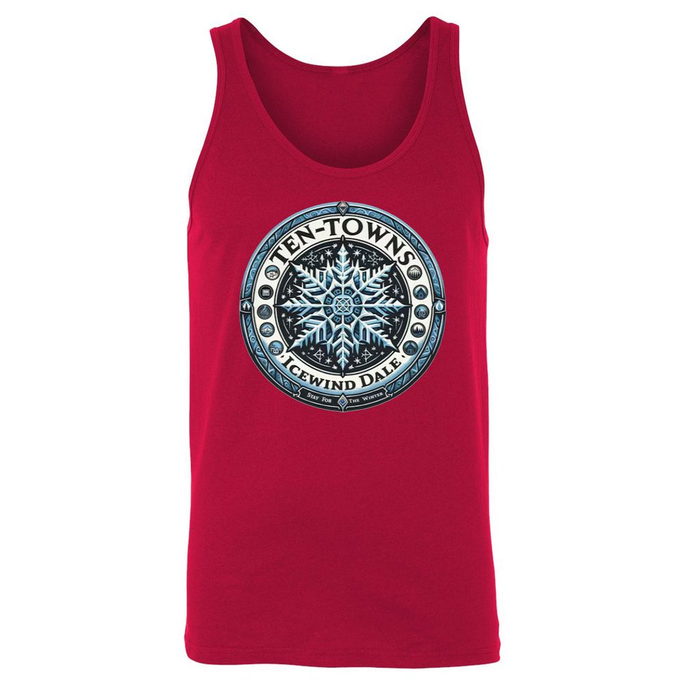 Ten-Towns Icewind Dale Unisex Jersey Tank - Red - 11