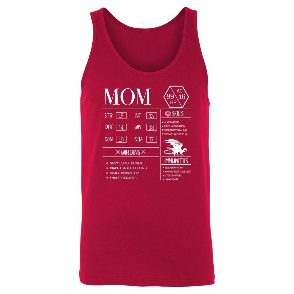 Mom New Unisex Jersey Tank - Red - 11