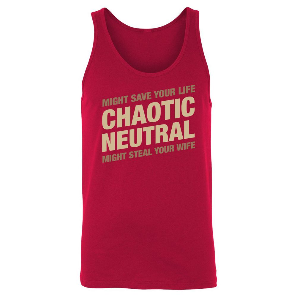 Might Save Your Life Might Steal Your Wife Unisex Jersey Tank - Red - 11
