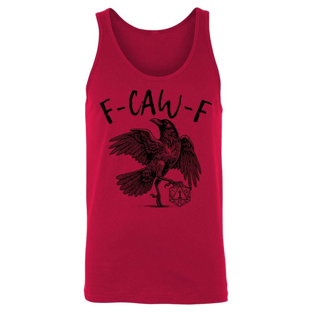 Unisex Jersey Tank - White - Red - 11