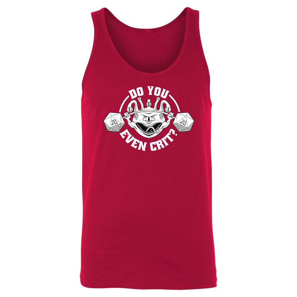 Do You Even Crit Unisex Jersey Tank - Red - 11