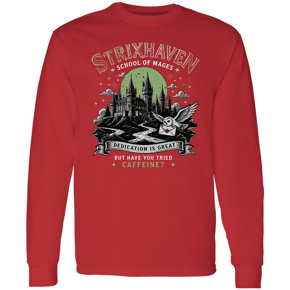 Strixhaven - School Of Mages Long Sleeve T-Shirt - Red - 11