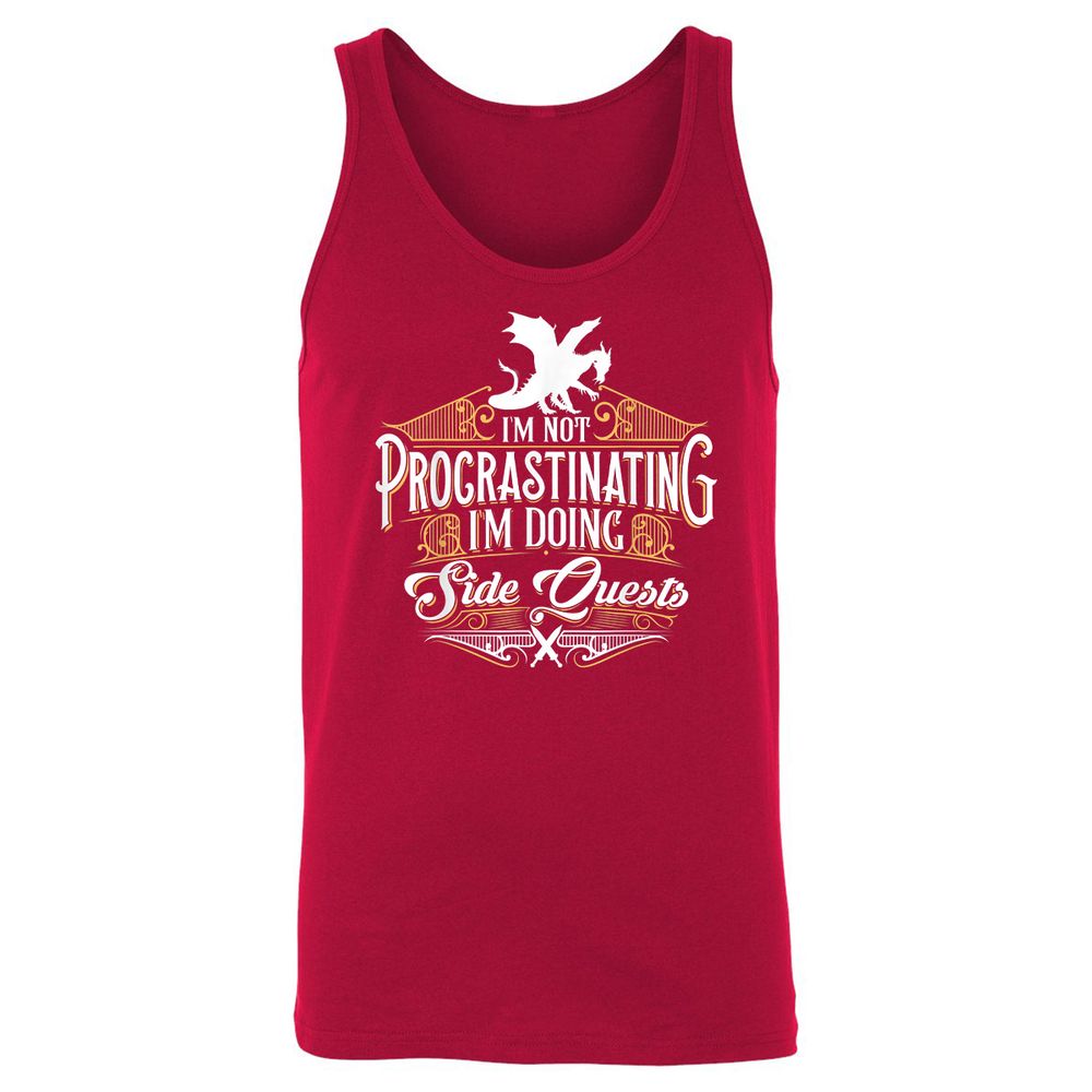 I'm Doing Side Quests Unisex Jersey Tank - Red - 11