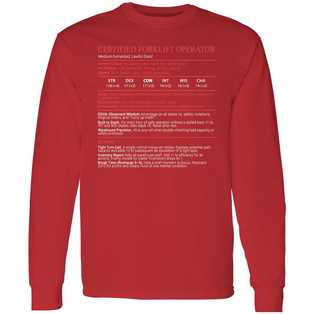 Certified Forklift Operator Stats Block - Red - 11