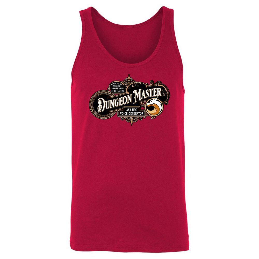 Dungeon Master Unisex Jersey Tank - Red - 11