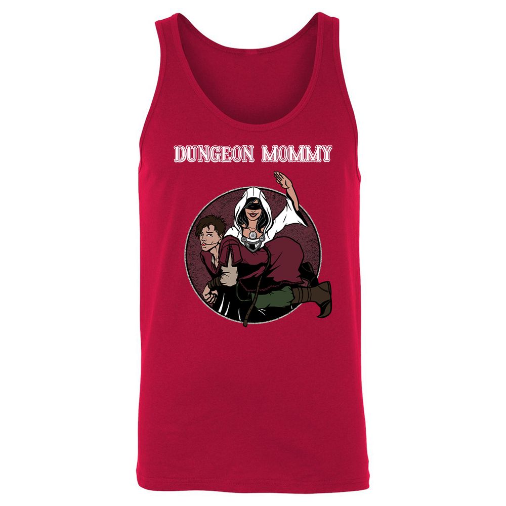 Dominant Dungeon Mommy Unisex Jersey Tank - Red - 11