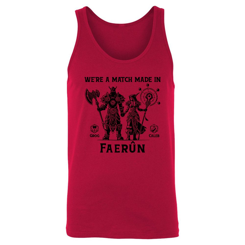 Custom DnD Class Couple Unisex Jersey Tank - Red - 11