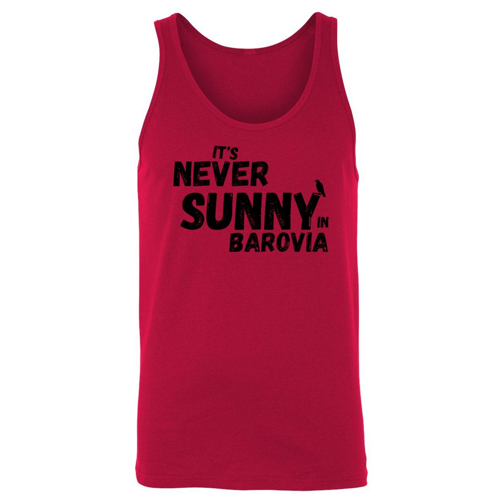 It's Never Sunny In Barovia Unisex Jersey Tank - Red - 11