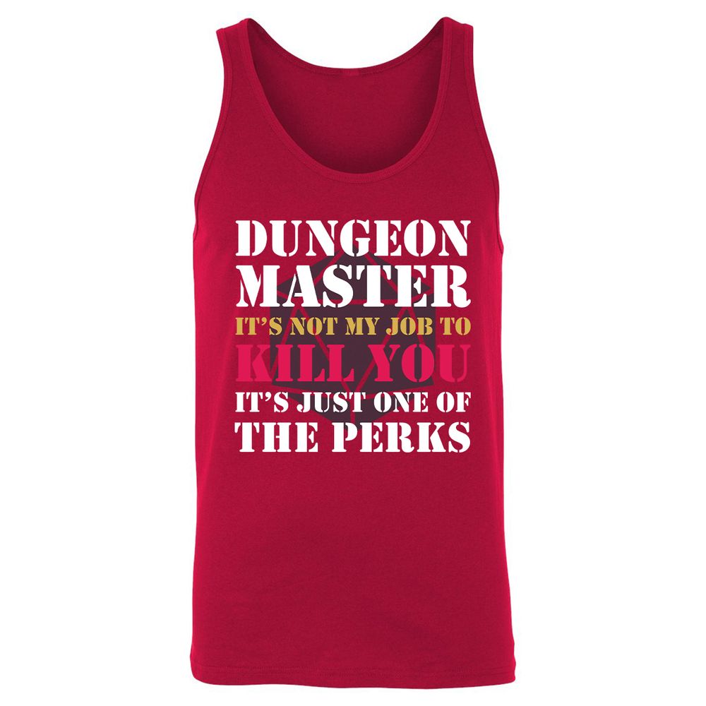 DUNGEON MASTER NOT MY JOB Unisex Jersey Tank - Red - 11