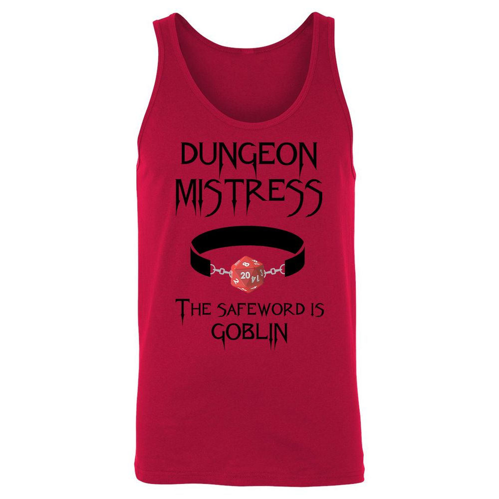 Dungeon Mistress Unisex Jersey Tank - Red - 11