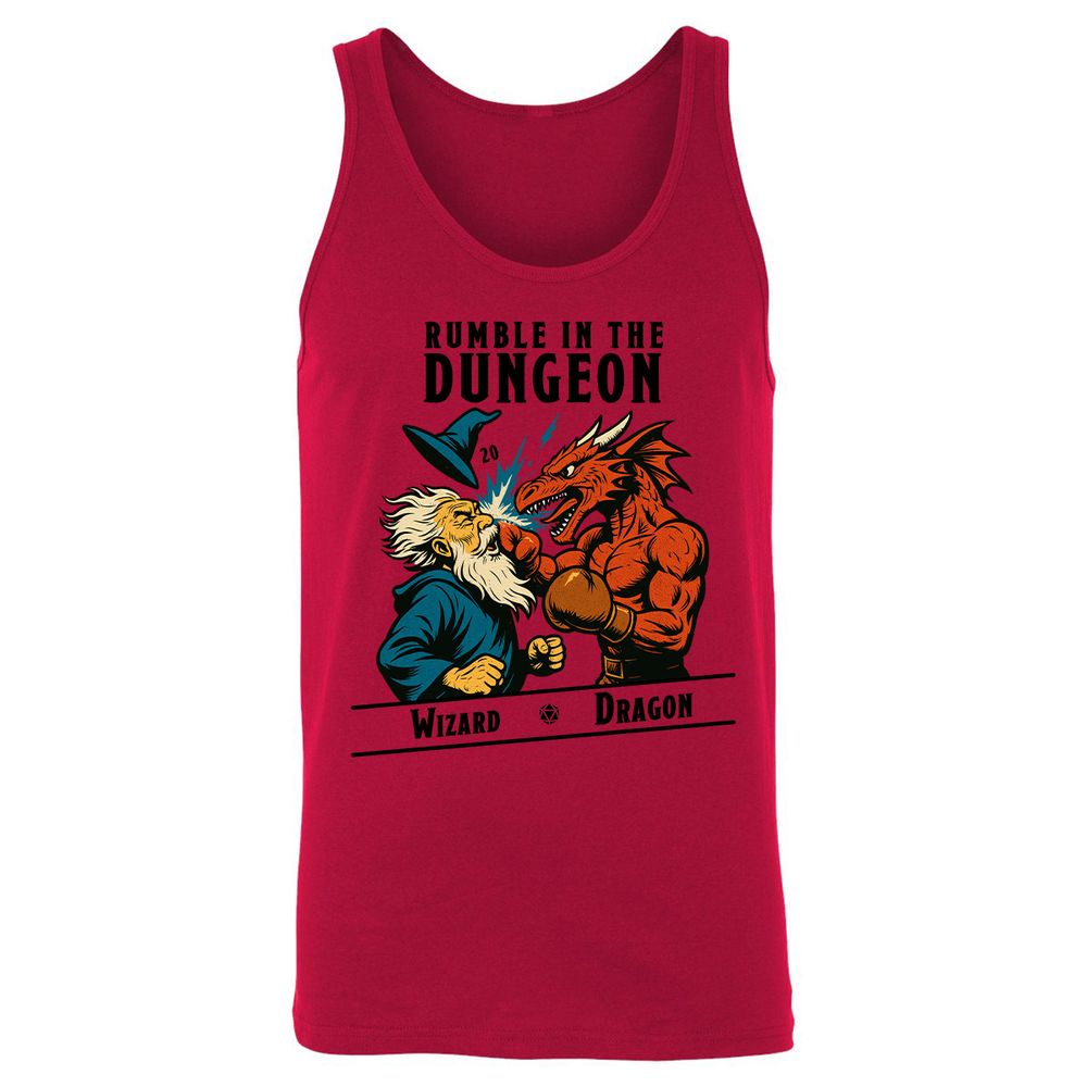 Rumble in the Dungeon Unisex Jersey Tank - Red - 11