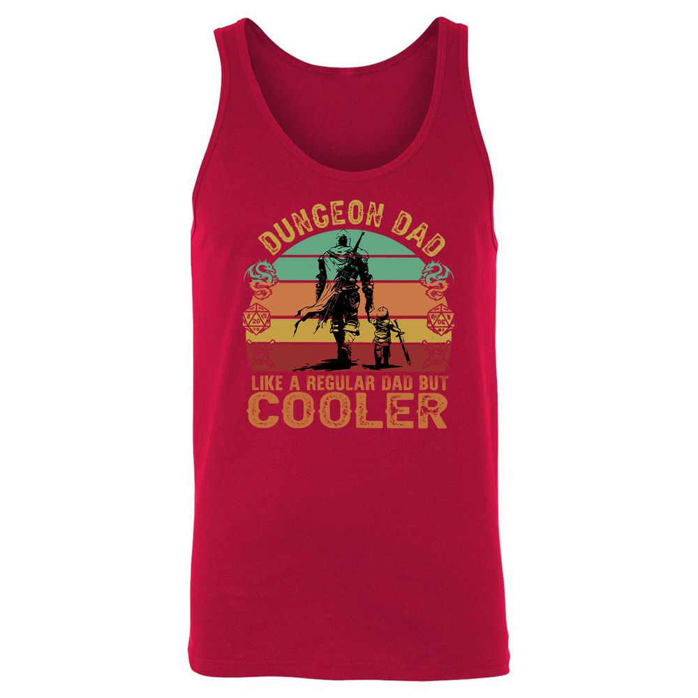Dungeon Dad Like A Regular Dad Unisex Jersey Tank - Red - 11