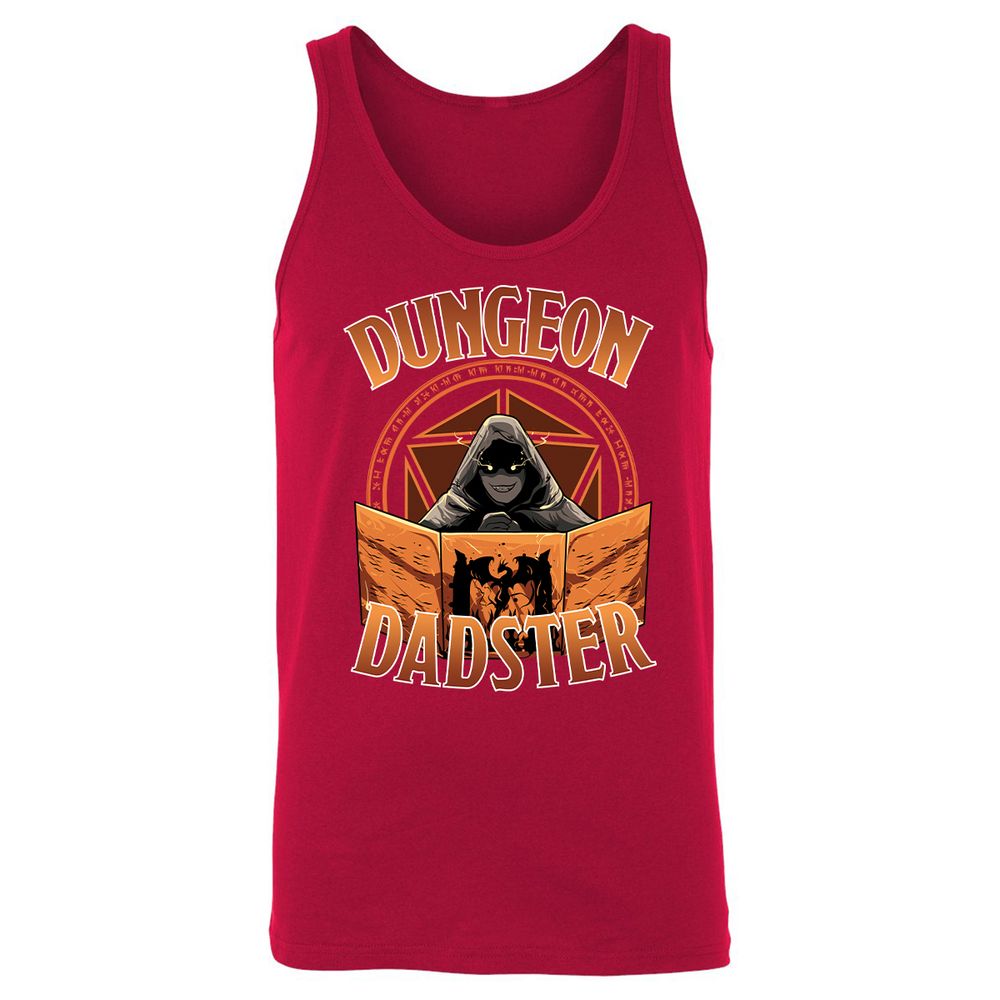 Dungeon Dadster Unisex Jersey Tank - Red - 11