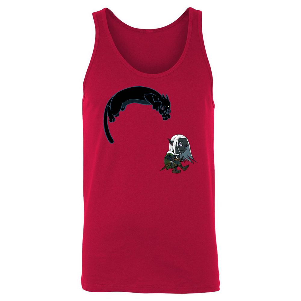 Drizzt And Guenhwyvar Unisex Jersey Tank - Red - 11