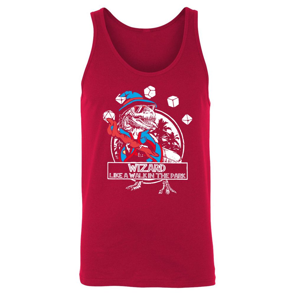 Wizard Like The Walk In The Park Unisex Jersey Tank - Red - 11
