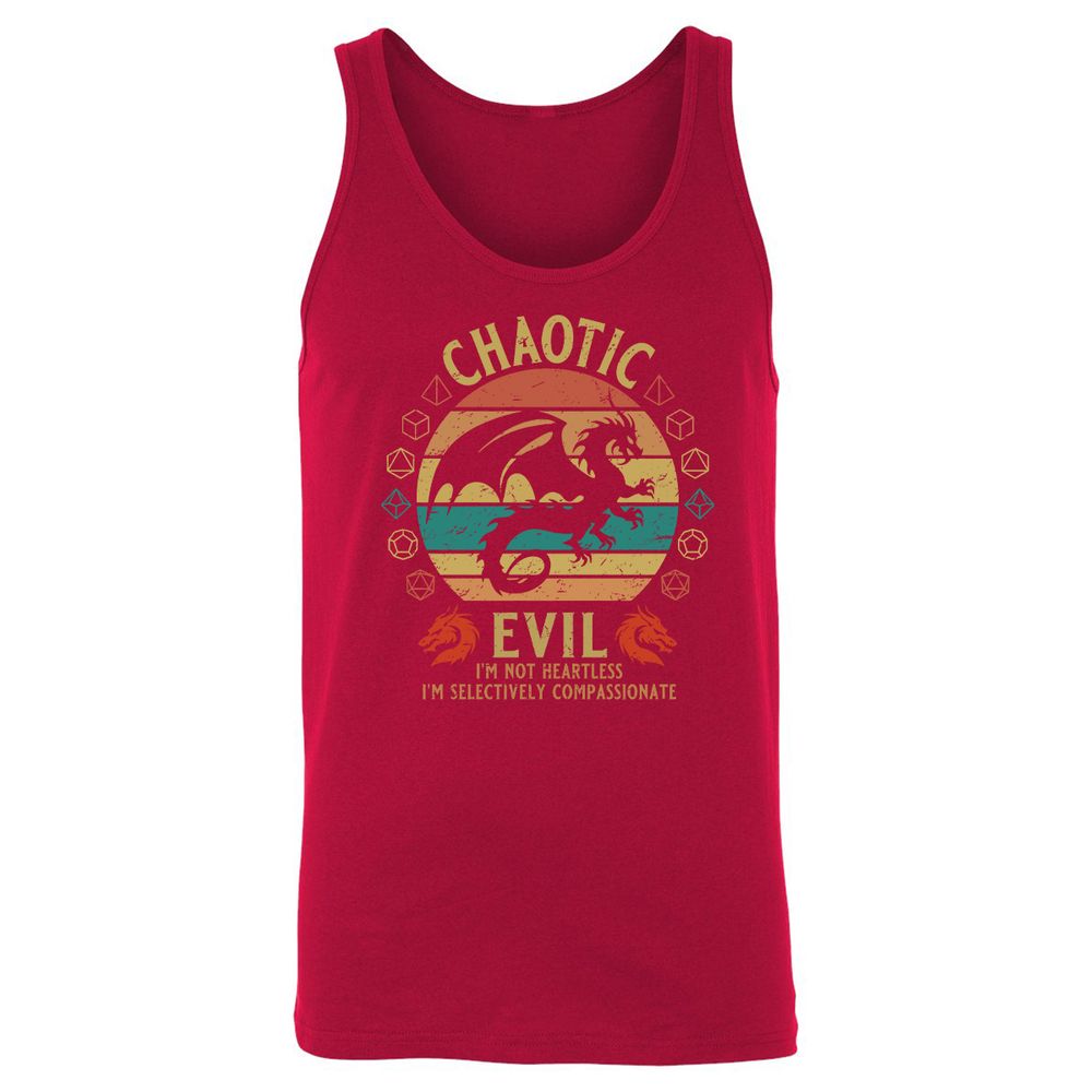 Chaotic Evil Unisex Jersey Tank - Red - 11