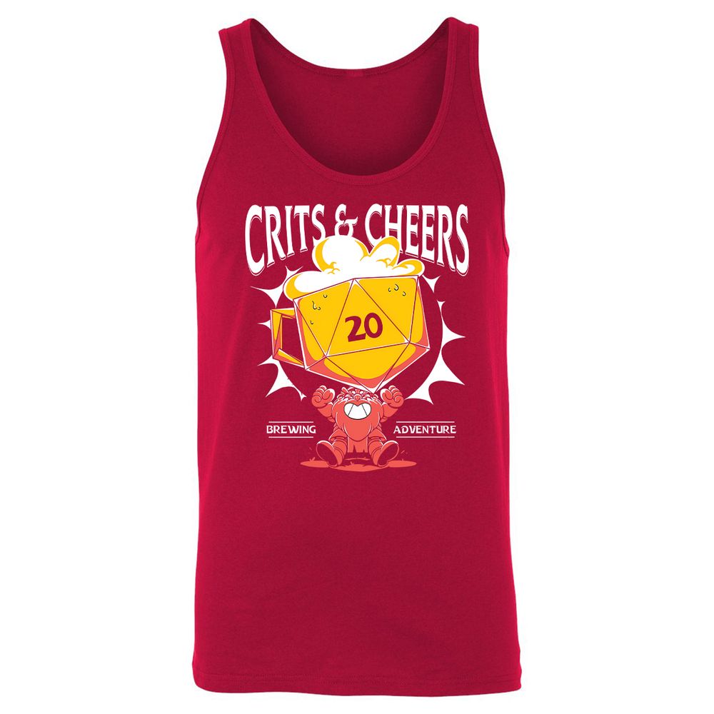 Crits & Cheers Unisex Jersey Tank - Red - 11
