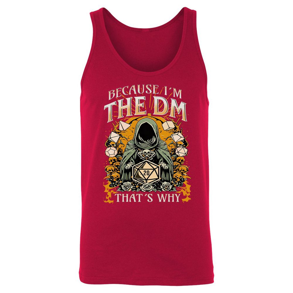 Because I'm DM That's Why Unisex Jersey Tank - Red - 11