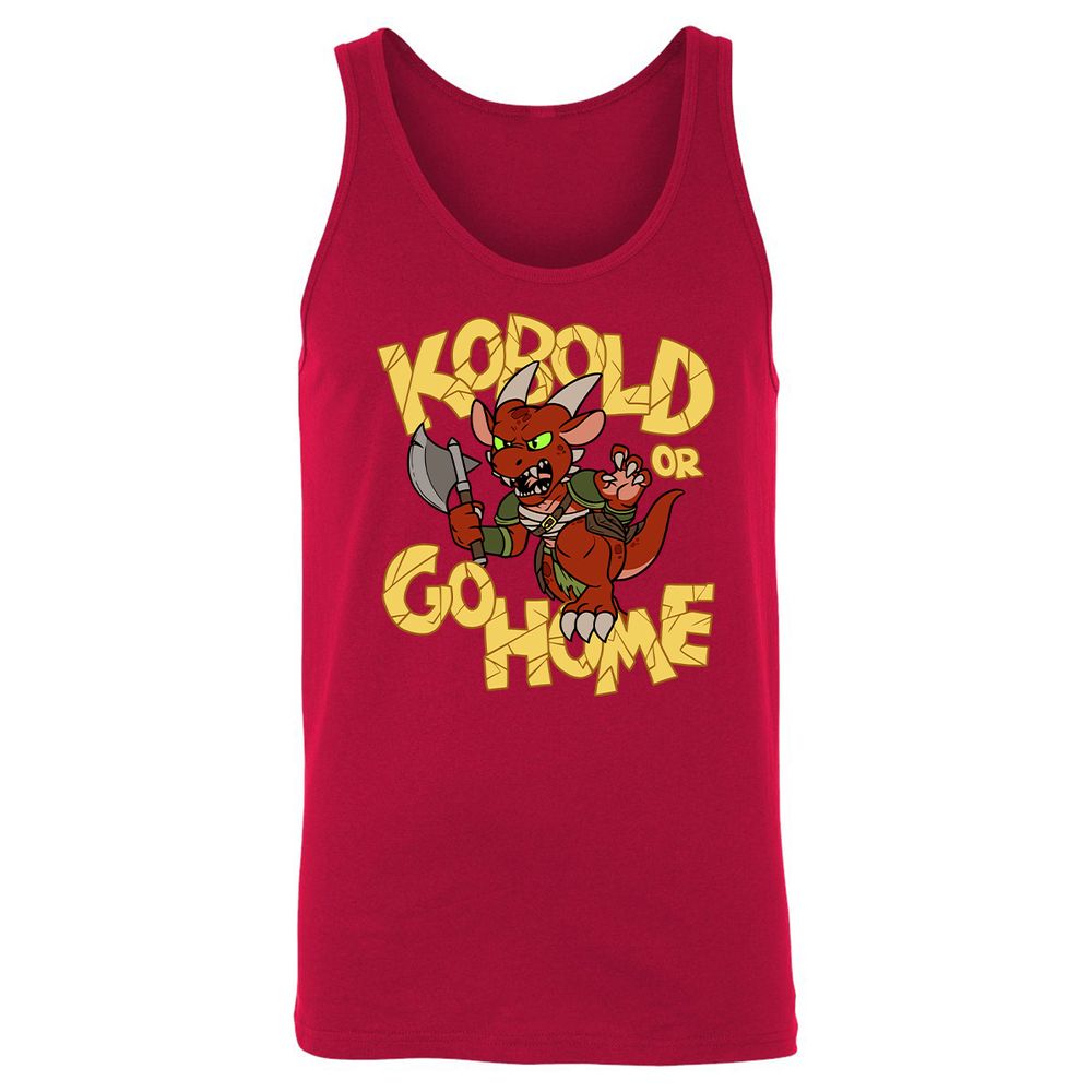 Kobold Or Go Home Unisex Jersey Tank - Red - 11